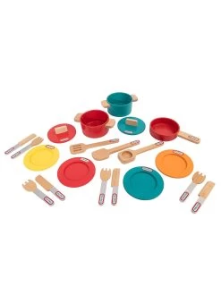 Little Tikes Wooden 20 Piece Pots & Pans Set