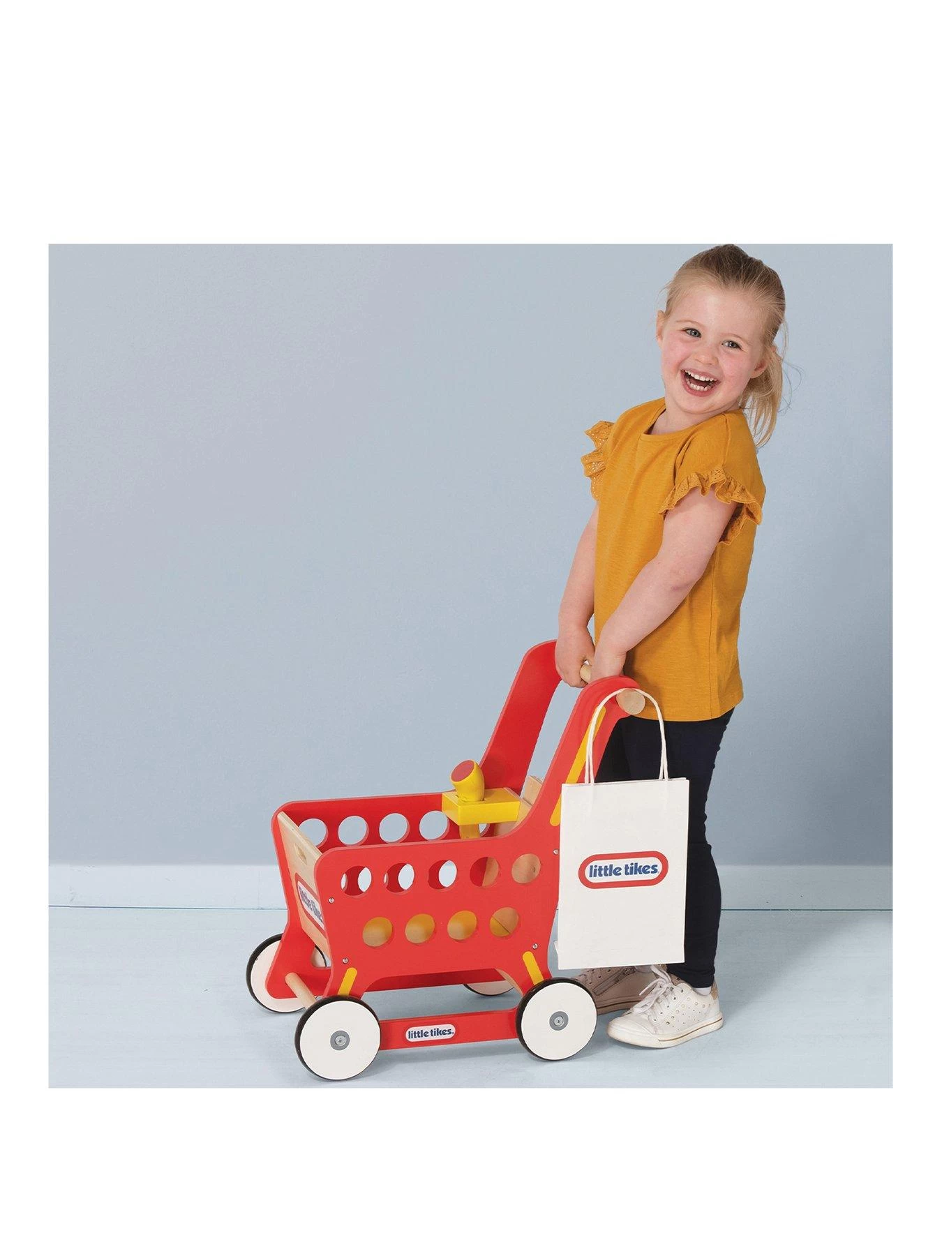 Little Tikes Wooden Shopping Trolley