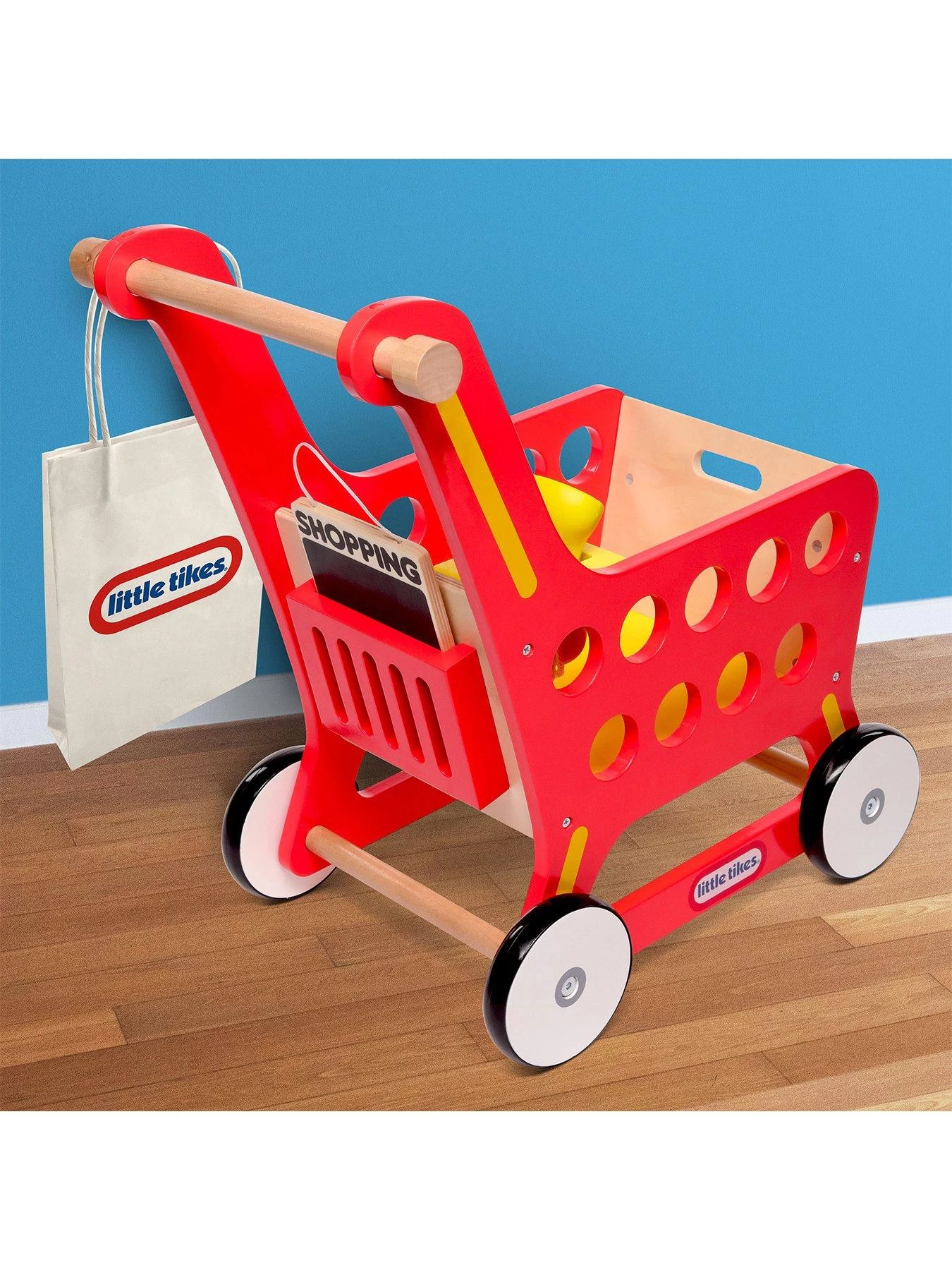 Little Tikes Wooden Shopping Trolley - Image 4