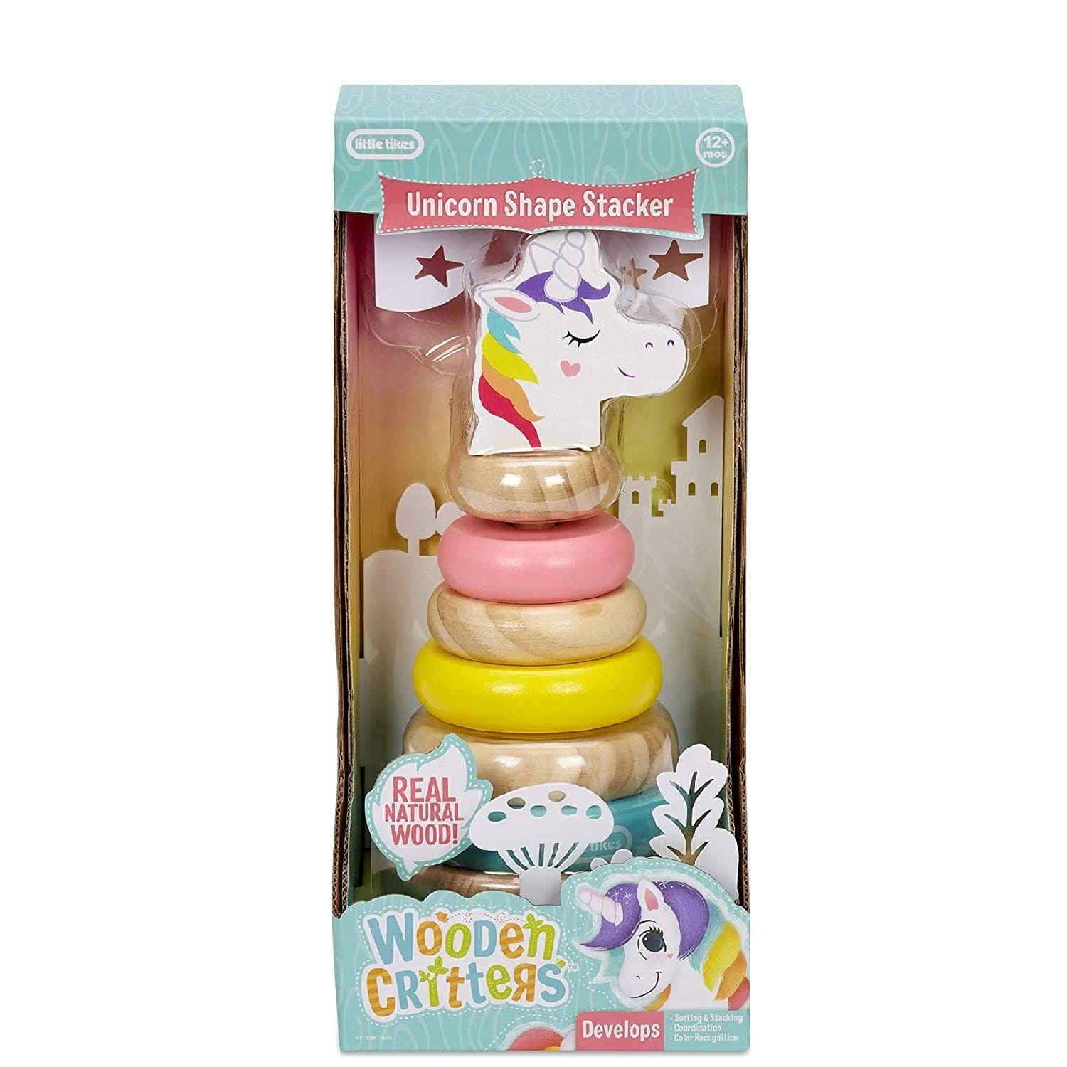 Little Tikes Wooden Critters Shape Stacker Unicorn